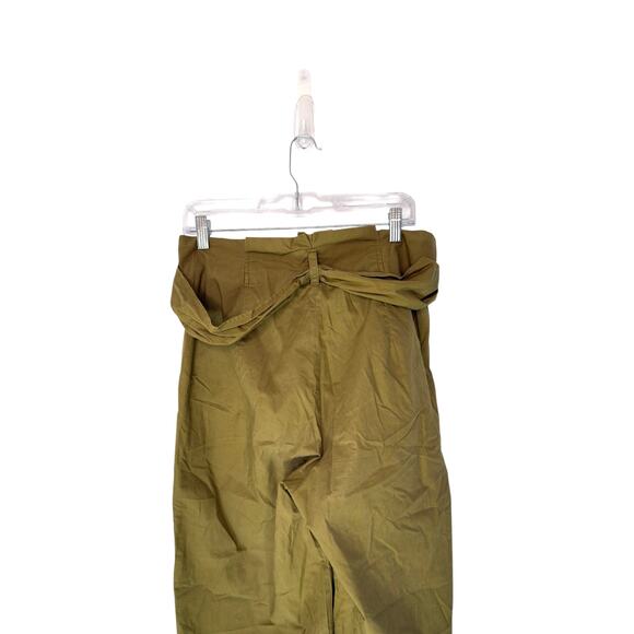 J.Crew Poplin Tie Waist Pants Women's Green Casual Basic Forest Gremlin Size 4 - Picture 7 of 11